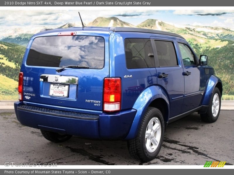 Deep Water Blue Pearl / Dark Slate Gray/Light Slate Gray 2010 Dodge Nitro SXT 4x4