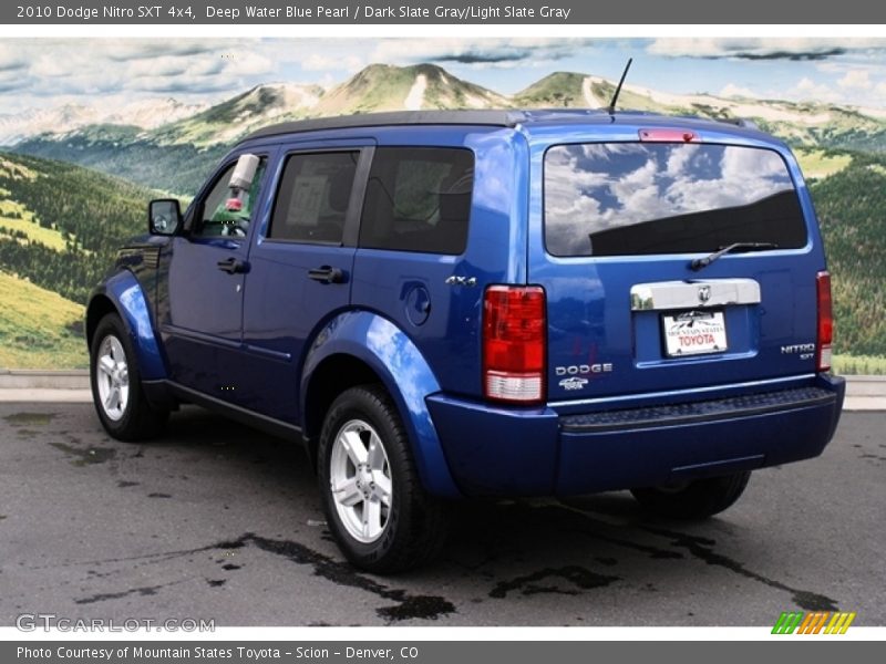 Deep Water Blue Pearl / Dark Slate Gray/Light Slate Gray 2010 Dodge Nitro SXT 4x4
