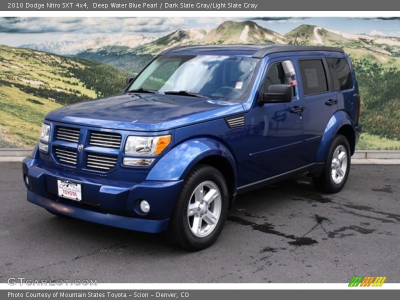 Deep Water Blue Pearl / Dark Slate Gray/Light Slate Gray 2010 Dodge Nitro SXT 4x4