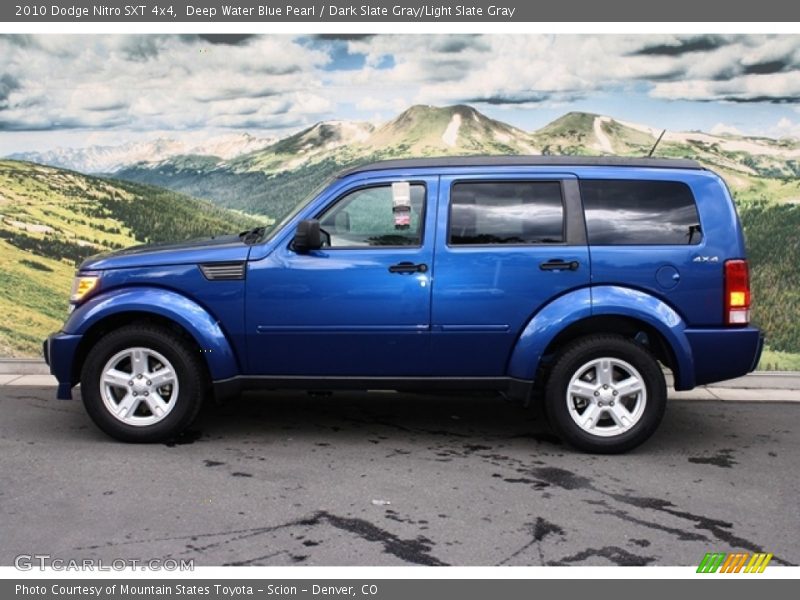 Deep Water Blue Pearl / Dark Slate Gray/Light Slate Gray 2010 Dodge Nitro SXT 4x4