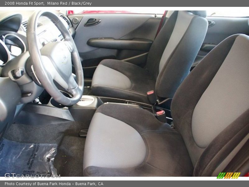 Milano Red / Black/Grey 2008 Honda Fit Sport