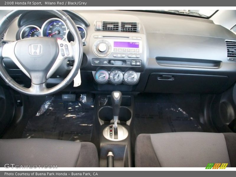 Milano Red / Black/Grey 2008 Honda Fit Sport