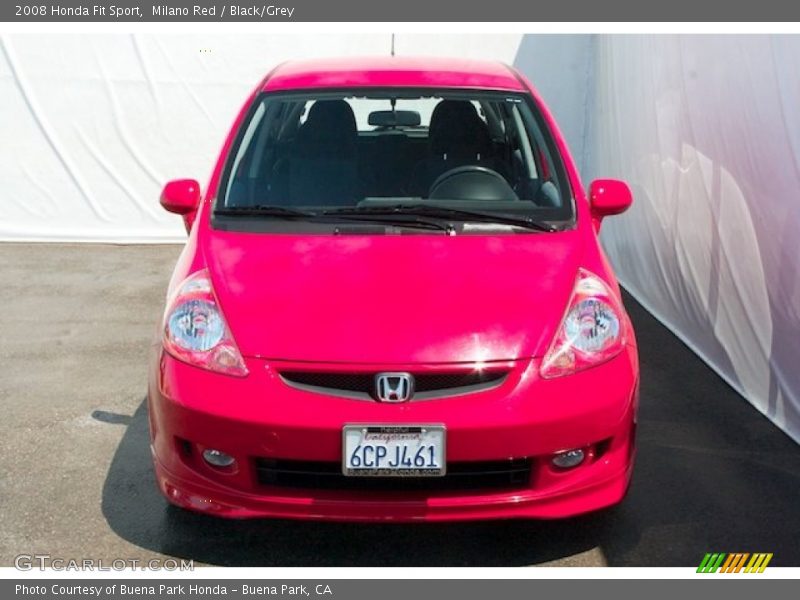 Milano Red / Black/Grey 2008 Honda Fit Sport