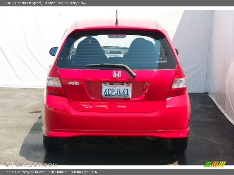 Milano Red / Black/Grey 2008 Honda Fit Sport