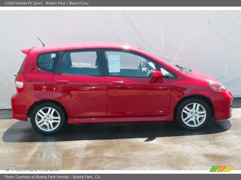 Milano Red / Black/Grey 2008 Honda Fit Sport