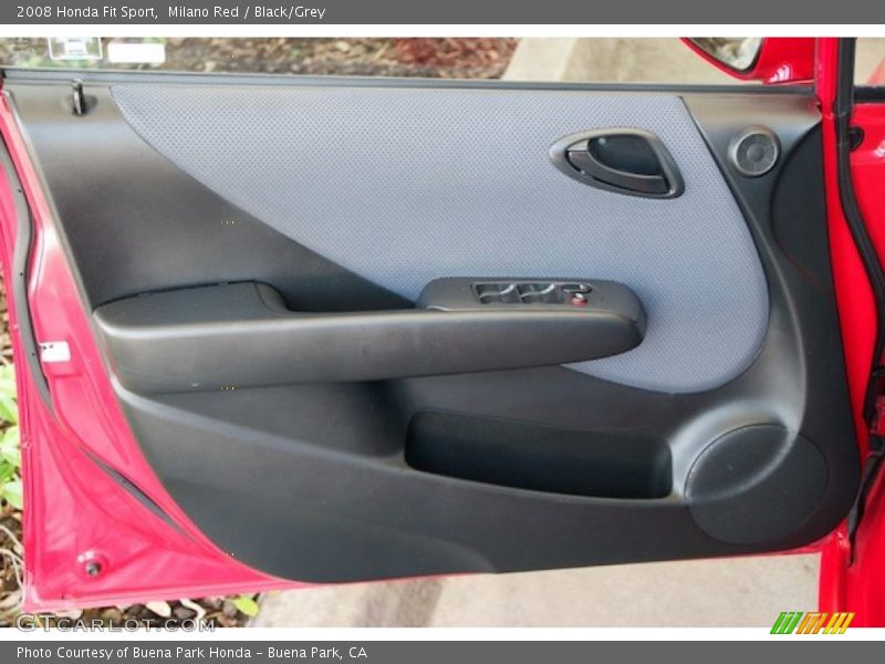 Milano Red / Black/Grey 2008 Honda Fit Sport