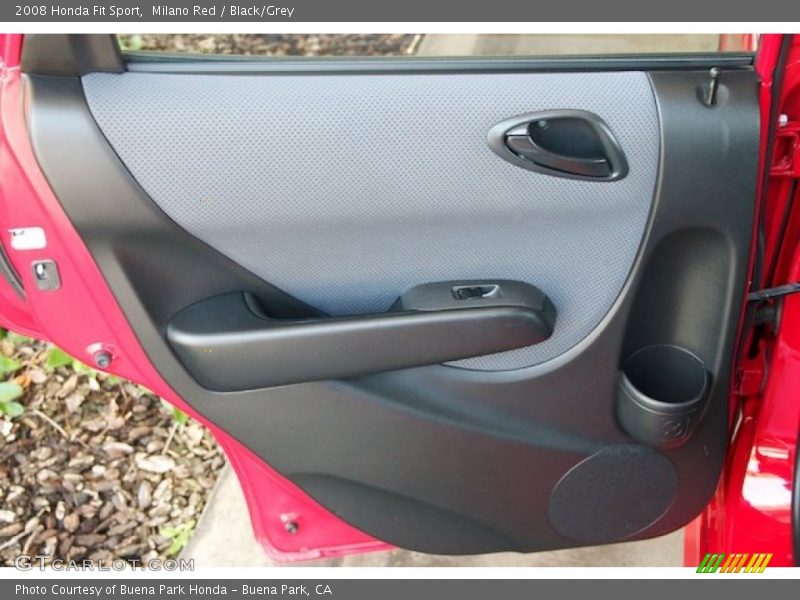 Milano Red / Black/Grey 2008 Honda Fit Sport