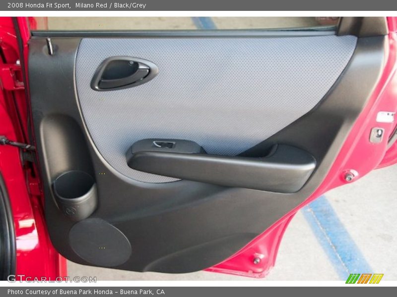 Milano Red / Black/Grey 2008 Honda Fit Sport