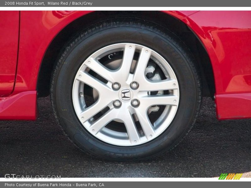 Milano Red / Black/Grey 2008 Honda Fit Sport