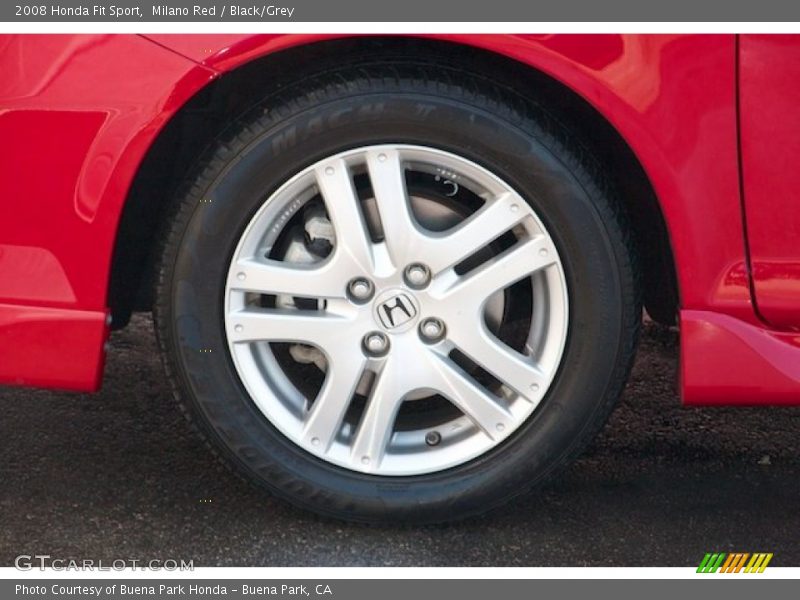 Milano Red / Black/Grey 2008 Honda Fit Sport