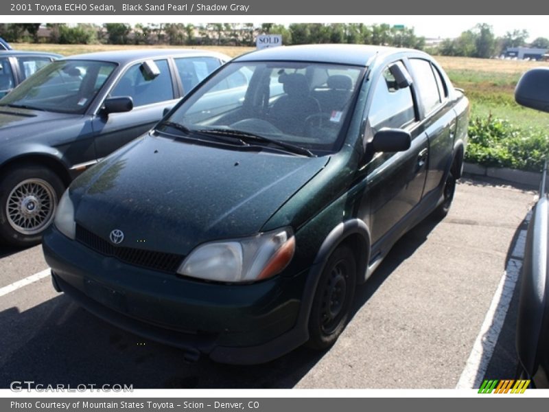 Black Sand Pearl / Shadow Gray 2001 Toyota ECHO Sedan