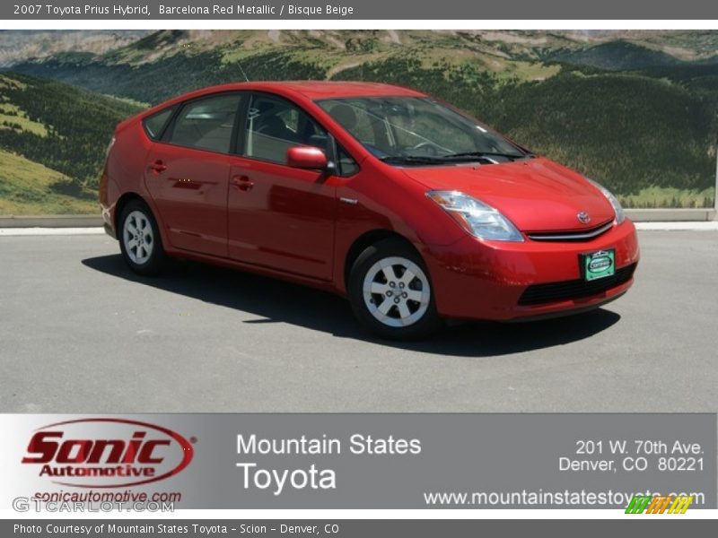 Barcelona Red Metallic / Bisque Beige 2007 Toyota Prius Hybrid