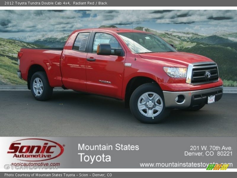 Radiant Red / Black 2012 Toyota Tundra Double Cab 4x4