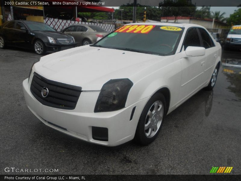 White Diamond / Light Neutral 2003 Cadillac CTS Sedan