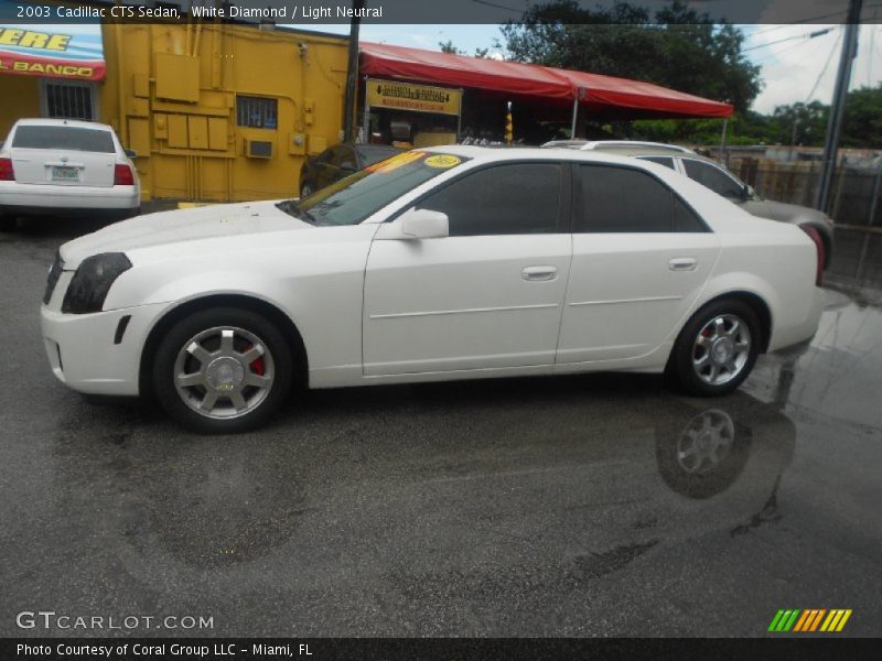 White Diamond / Light Neutral 2003 Cadillac CTS Sedan