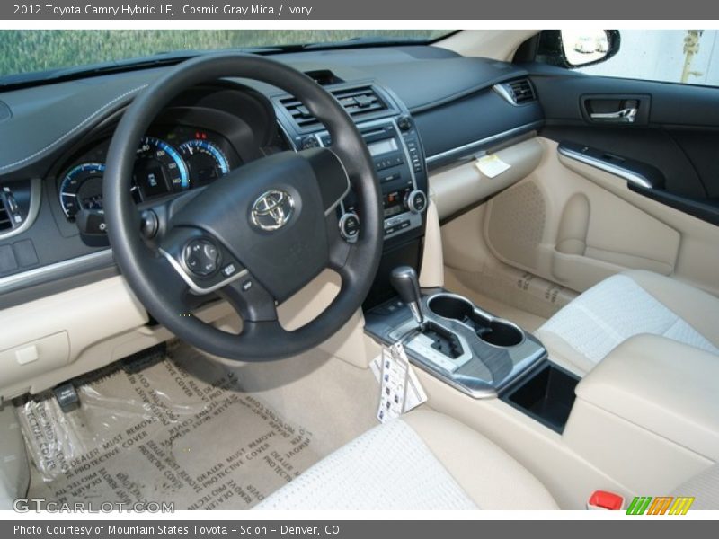 Cosmic Gray Mica / Ivory 2012 Toyota Camry Hybrid LE