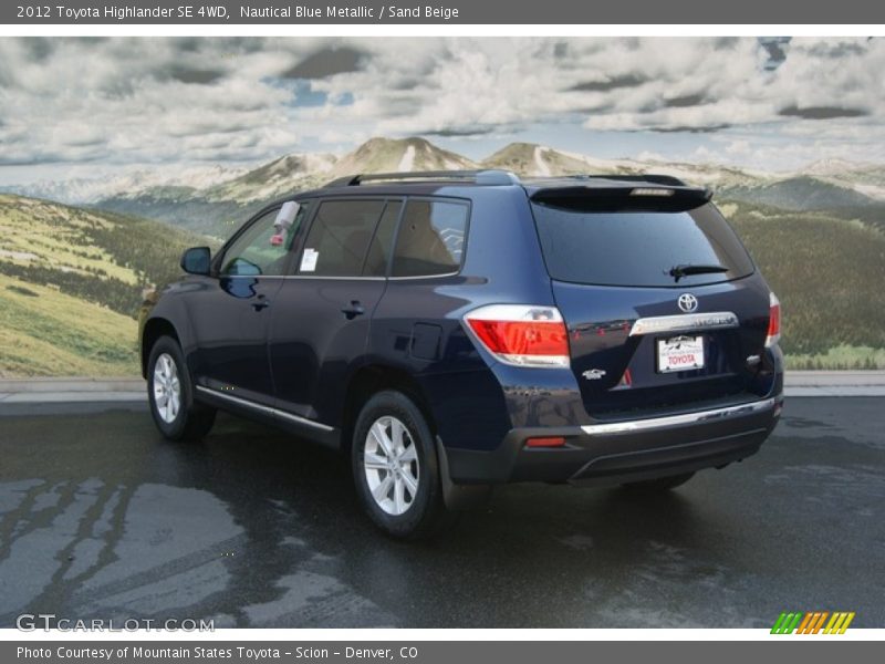 Nautical Blue Metallic / Sand Beige 2012 Toyota Highlander SE 4WD