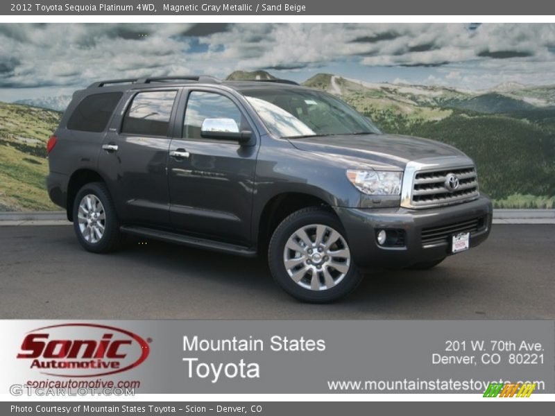 Magnetic Gray Metallic / Sand Beige 2012 Toyota Sequoia Platinum 4WD