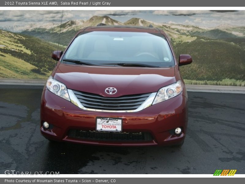 Salsa Red Pearl / Light Gray 2012 Toyota Sienna XLE AWD