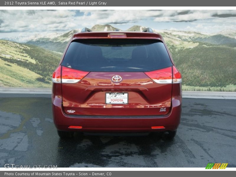 Salsa Red Pearl / Light Gray 2012 Toyota Sienna XLE AWD