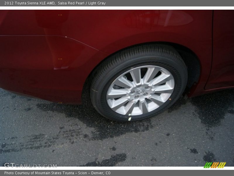 Salsa Red Pearl / Light Gray 2012 Toyota Sienna XLE AWD
