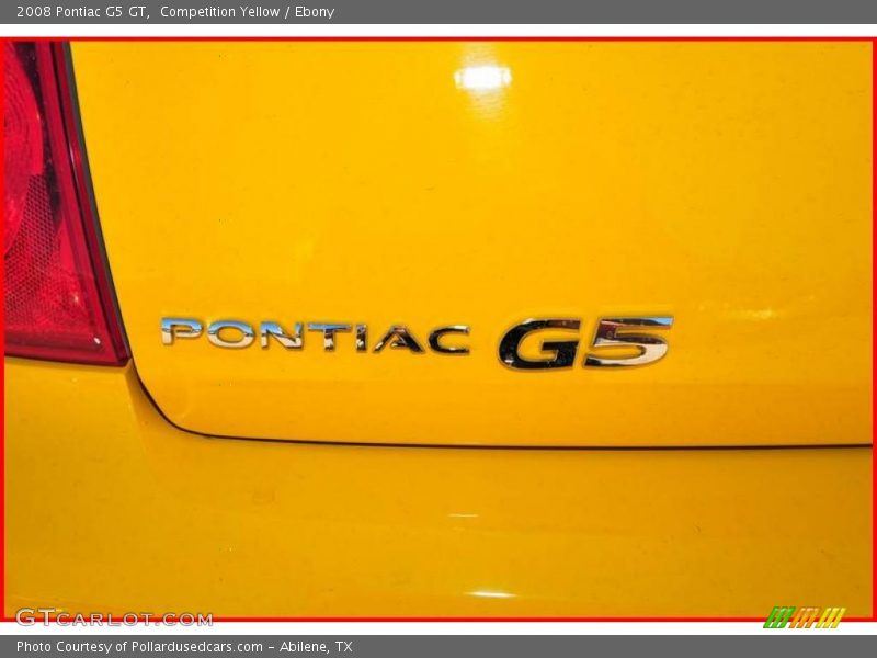 Competition Yellow / Ebony 2008 Pontiac G5 GT