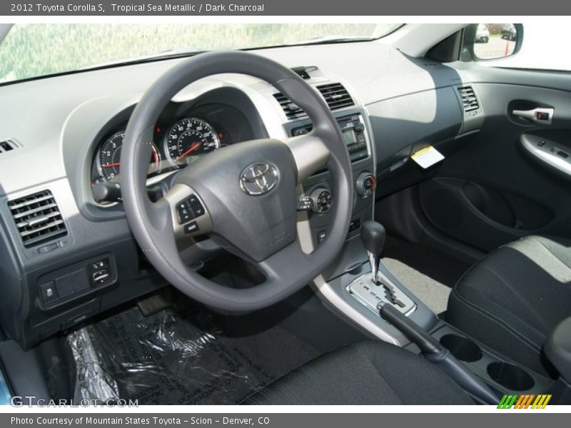 Tropical Sea Metallic / Dark Charcoal 2012 Toyota Corolla S