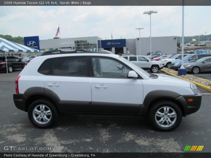 Nordic White / Beige 2006 Hyundai Tucson GLS V6 4x4