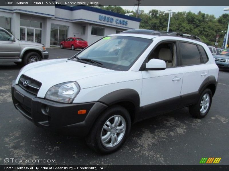 Nordic White / Beige 2006 Hyundai Tucson GLS V6 4x4