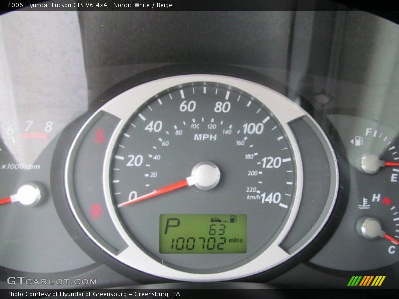 Nordic White / Beige 2006 Hyundai Tucson GLS V6 4x4