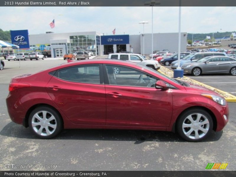 Red Allure / Black 2013 Hyundai Elantra Limited
