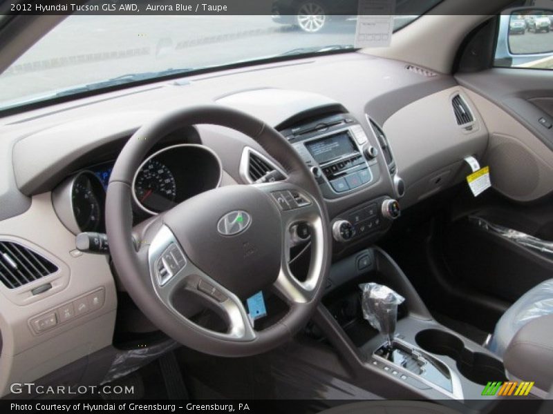 Aurora Blue / Taupe 2012 Hyundai Tucson GLS AWD