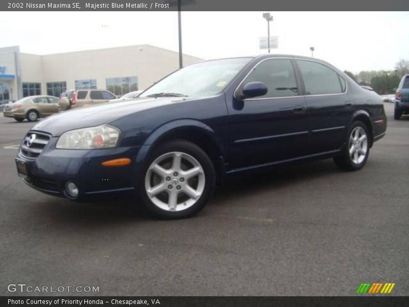 Majestic Blue Metallic / Frost 2002 Nissan Maxima SE