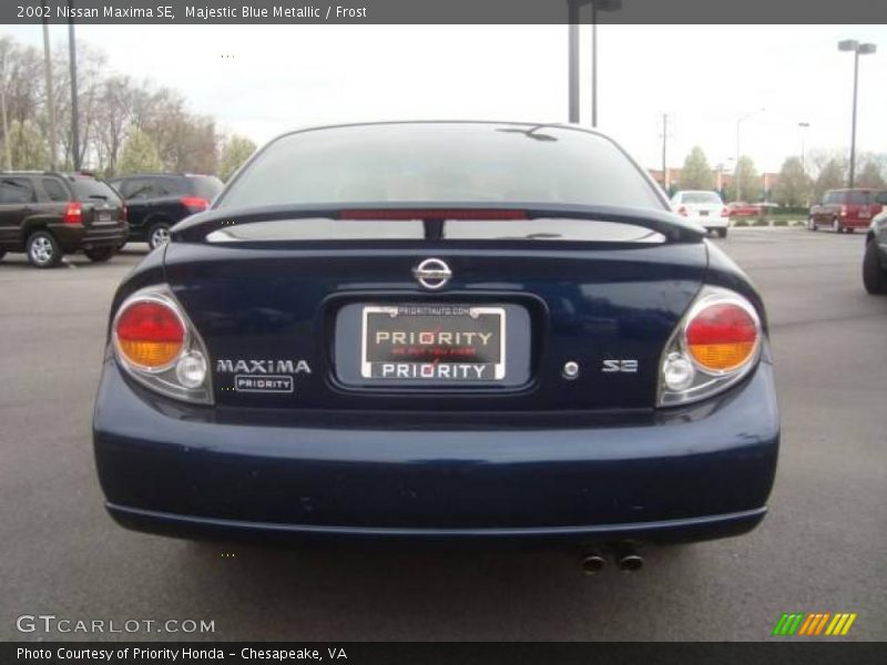 Majestic Blue Metallic / Frost 2002 Nissan Maxima SE