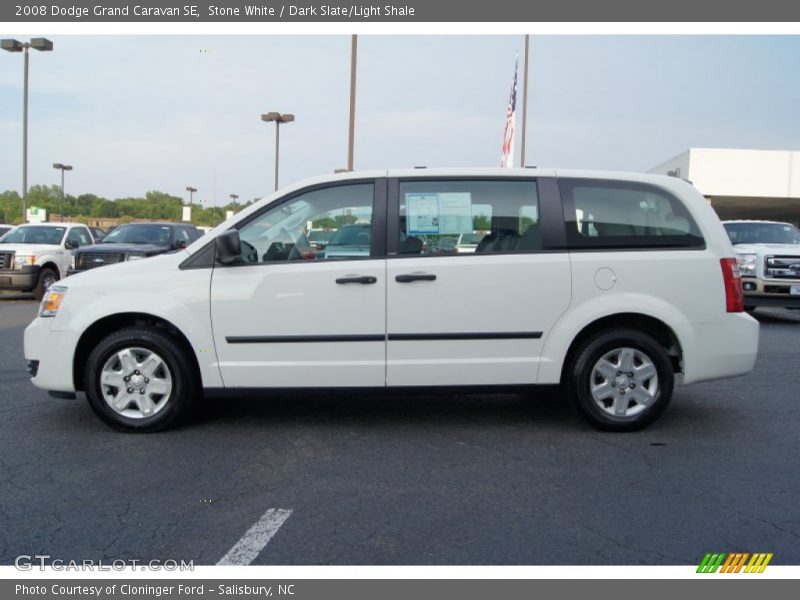 Stone White / Dark Slate/Light Shale 2008 Dodge Grand Caravan SE