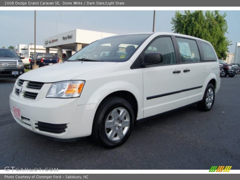 Stone White / Dark Slate/Light Shale 2008 Dodge Grand Caravan SE