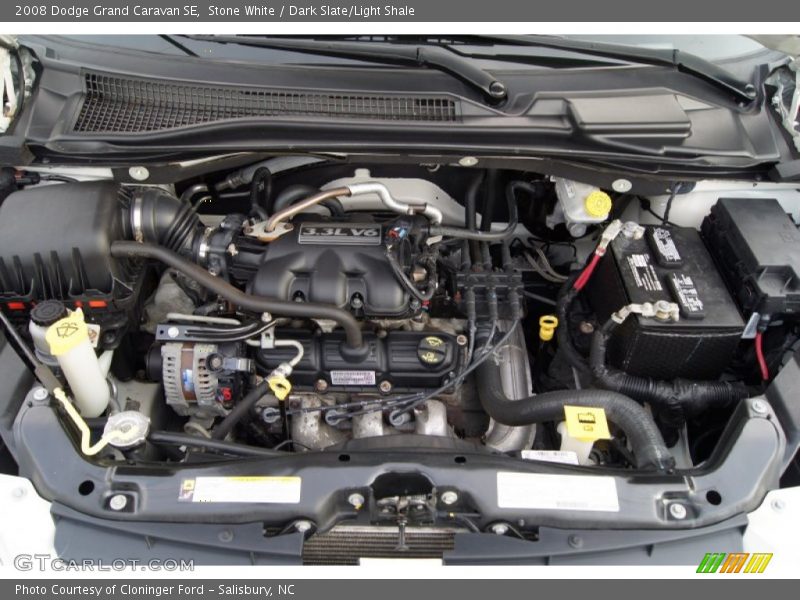 Stone White / Dark Slate/Light Shale 2008 Dodge Grand Caravan SE