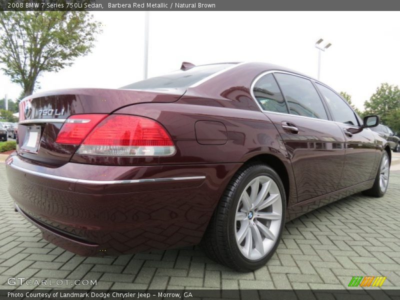 Barbera Red Metallic / Natural Brown 2008 BMW 7 Series 750Li Sedan