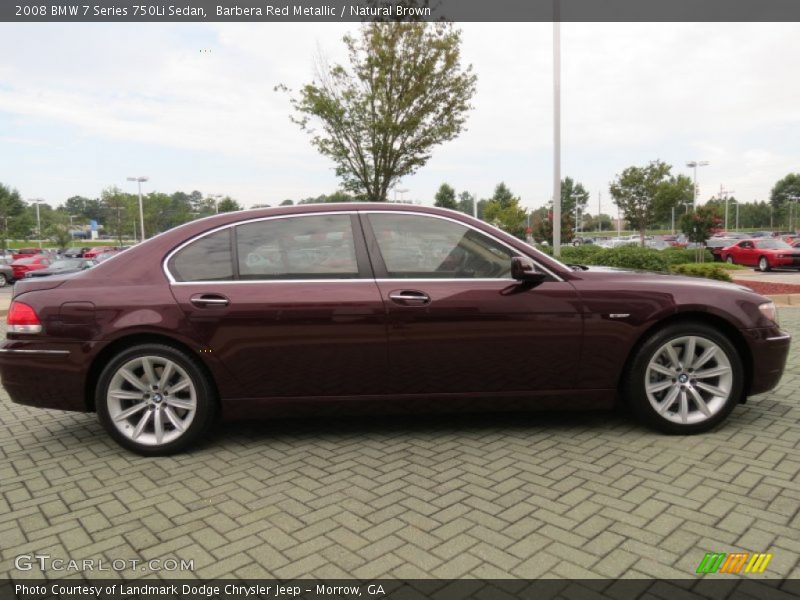 Barbera Red Metallic / Natural Brown 2008 BMW 7 Series 750Li Sedan