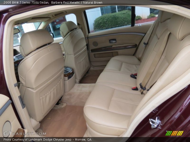 Rear Seat of 2008 7 Series 750Li Sedan