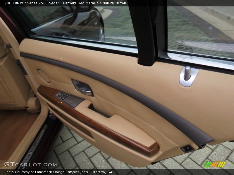Barbera Red Metallic / Natural Brown 2008 BMW 7 Series 750Li Sedan