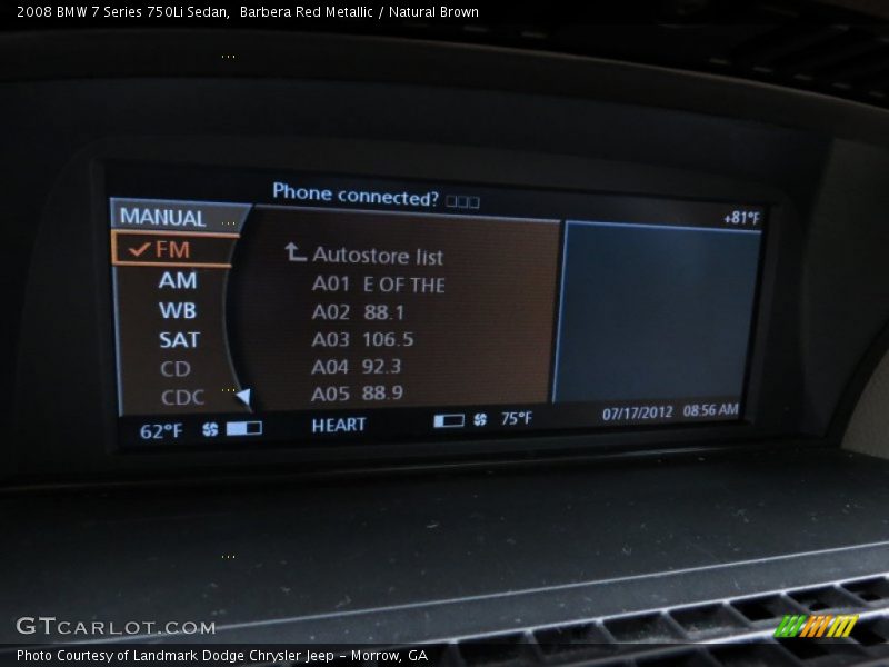 Barbera Red Metallic / Natural Brown 2008 BMW 7 Series 750Li Sedan