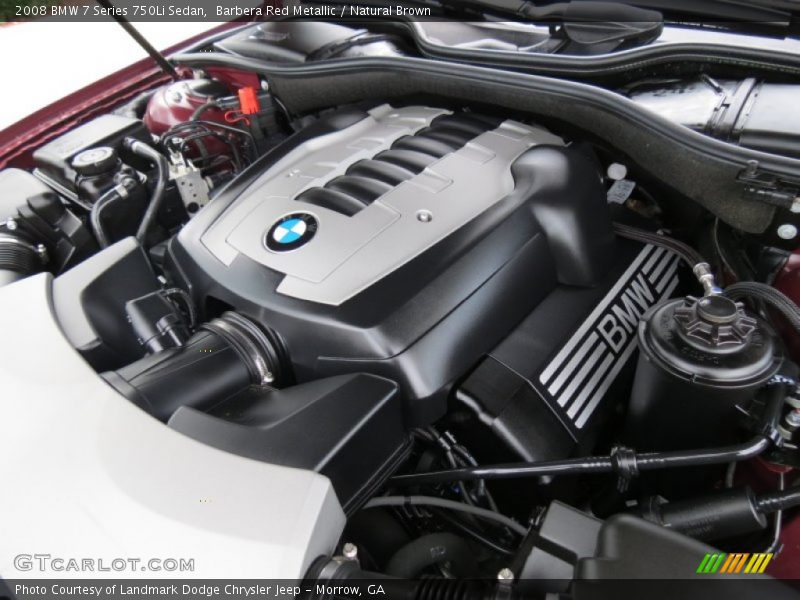 Barbera Red Metallic / Natural Brown 2008 BMW 7 Series 750Li Sedan