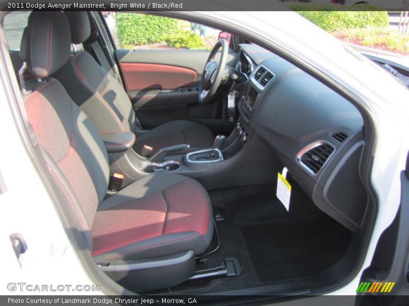 Bright White / Black/Red 2011 Dodge Avenger Mainstreet