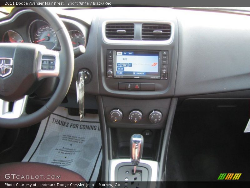 Bright White / Black/Red 2011 Dodge Avenger Mainstreet