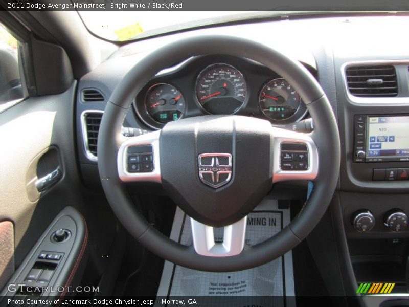 Bright White / Black/Red 2011 Dodge Avenger Mainstreet