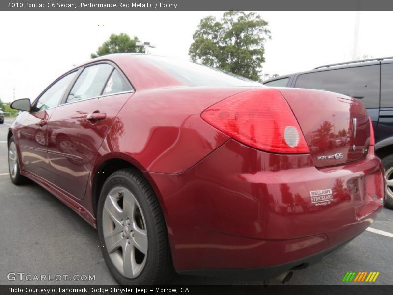 Performance Red Metallic / Ebony 2010 Pontiac G6 Sedan