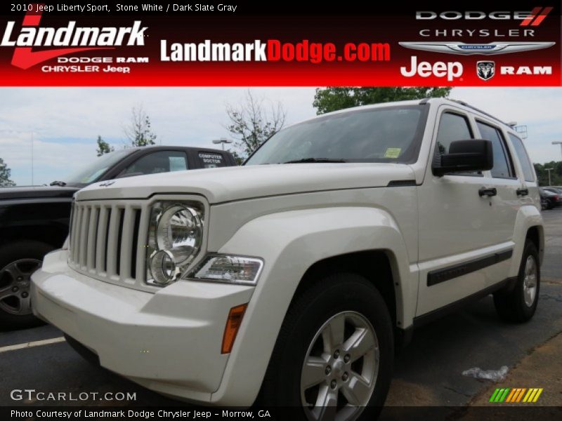 Stone White / Dark Slate Gray 2010 Jeep Liberty Sport