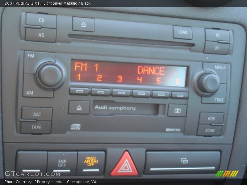 Light Silver Metallic / Black 2007 Audi A3 2.0T