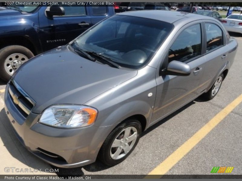 Medium Gray / Charcoal Black 2007 Chevrolet Aveo LS Sedan